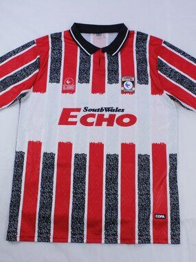 Cardiff City FC Retro Shirt 1993/94 - Away - South Wales Echo - Size XL